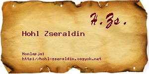 Hohl Zseraldin névjegykártya